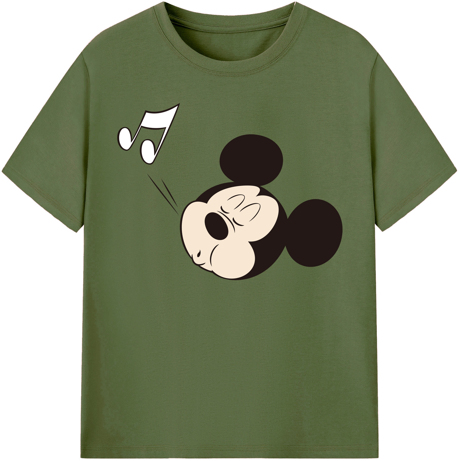 （画像用） ミッキーマウス Mickey Mouse 綿100％半袖Tシャツ（フロントプリント）
